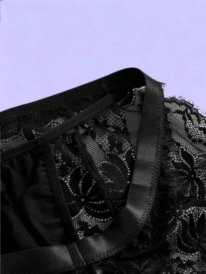 Midnight Lace Harness Brief